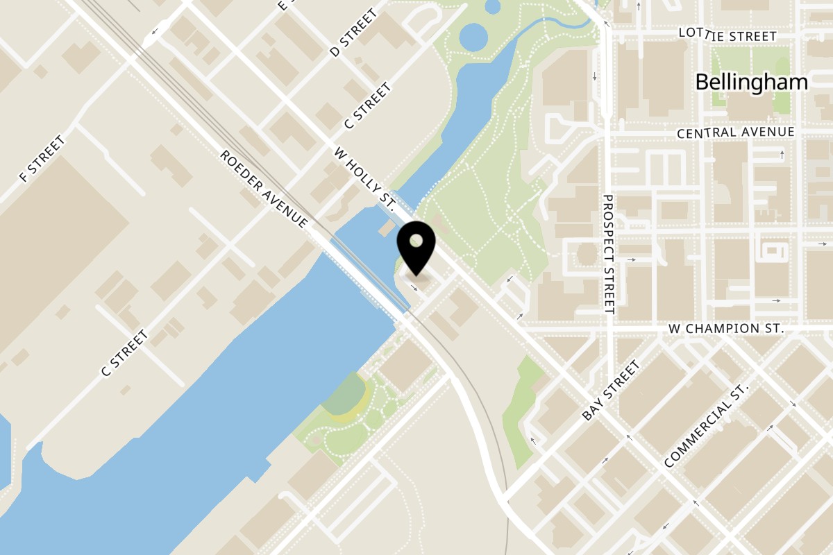 Map showing the location of Jalapeños Family Mexican Restaurants Downtown on 501 W Holly St in Bellingham